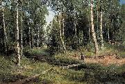 Ivan Shishkin Bach im Birkenwald painting